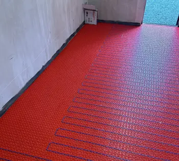 Underfloor heating installation with new flooring